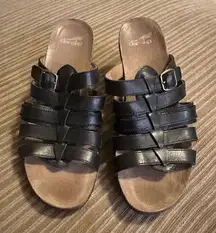 Dansko black leather mule heel (41)