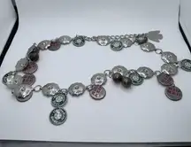 Heineken Big Red Bottle Cap Necklace/belt Shiny Colorful Vintage 36" Christmas