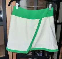 Kyodan Golf Tennis Skirt kelly Green colorblock contrast Skort asymmetrical mini