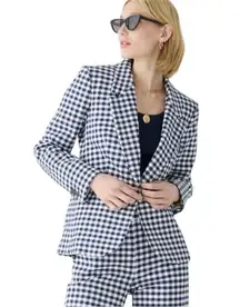 J.Crew Parke Blazer in Gingham Bi-Stretch Cotton Blend