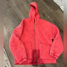 Wild Fable Coral Quilted Jacket Size M Like New
