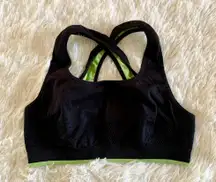 XOXO Black Green Reversible Criss Cross Back US Medium