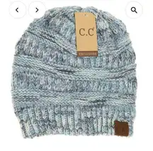 CC California Light Blue Marled Beanie Hat, NWT, One size