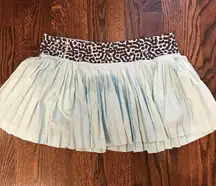 Lululemon Pleat To Street Skirt II Print Waistband Size 8 Tranquil Blue Ace Spot