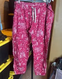 NIP Victoria’s Secret Red Winter Reindeer  Jogger Pajama Pants Size XL