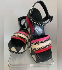 Farm Rio Colorful Graphic Wedge Heel US 6