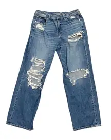 Light Wash Super High Rise Baggy Straight Jeans