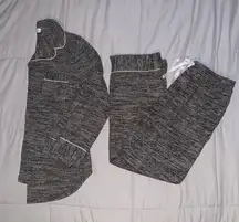 Aamikast Gray Button Up Pajama Set Size Large