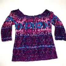 Lucky Brand Multicolor Blouse Size M