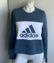 Adidas Colorblock cropped large sweatshirt