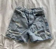 90s girlfriend jean shorts