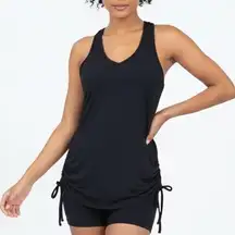 BIA BRAZIL Activewear Racerback Tank Top with Adjustable Side Ruching Size M