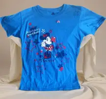 Pre Owned Women’s Disney Minnie Mouse American Sweetheart Shirt Sz Med Flag Pin