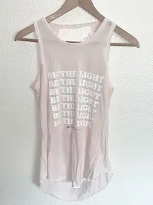 Spiritual Gangster “Be The Light” Pink Open Back Active Lightweight Tank Top