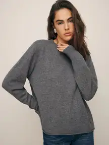 Cashmere Boyfriend Gray Sweater