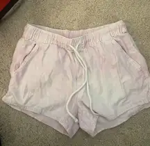 Aerie Pink/ White Flowy Shorts