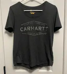 Grey Small Scoop Neck Carhartt Womens T shirt.