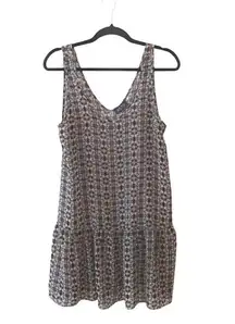 Anthropologie Boho Geometric Print Sheer Mini Slip Dress