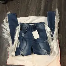 Aphrodite AP Blue Cowgirl Fringe Festival Jean 9 Juniors Western Costal Cowgirl