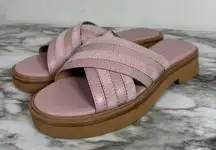 Madewell The Alina Platform Sandal In Warm Thistle Size 7.5 Pink NEW Leather