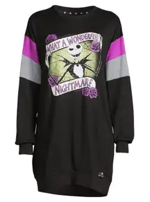 Disney Nightmare Before Christmas Sleepshirt Womens 2XL Black Jack Skellington