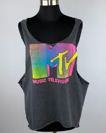 MTV Music Television Muscle T T-Shirt Tank Top 43" Chest X 28" Long