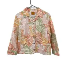 Ruby Rd Jacket Womens 12 Used Tropical Button