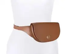 Michael Kors NWT  Genuine Leather Fanny Pack Belt Bag, Brown Size S/M New w/Tag