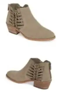 Vince Camuto western suede leather booties ankle boots beige tan sz 9