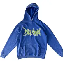 Kill Crew blue and green lux wolf hoodie