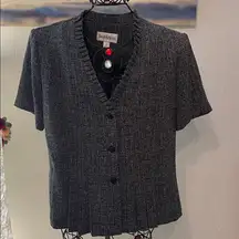 Dawn Joye Gray Short Sleeve Blazer