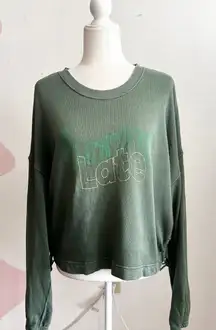 Offline by Aerie Green‎ Graphic Sweatshirt Pullover Cozy Loungewear Medium