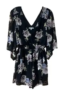 Charlotte Russe Floral Shorts Romper - Size Extra Small