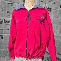 Columbia Women's L Pink Windbreaker Jacket Ron Jon Surf Shop Cocoa Beach Vintage