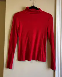 Red turtleneck