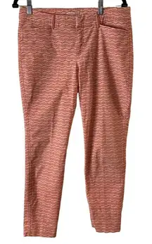 Old Navy Pixie Chino Pants Women's Orange Fish Stretch 6 Regular Tiny Flaw‎