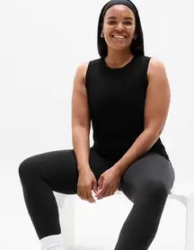 Athleta Breezy Tank Black Sleeveless Top Workout Shirt