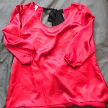 Red dressy top w/ open back