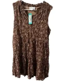 Women’s French Grey Rylan Tiered Dress Brown Size L