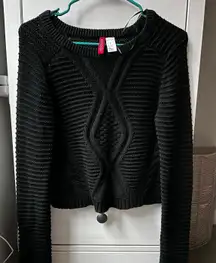 Divided Cropped Sweater