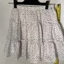 Princess Polly flouncy skirt, pink and brown, elastic‎ waist, sz 4