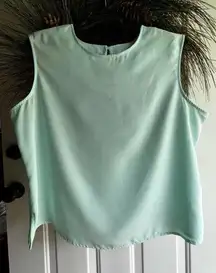 Womens BonWorth Mint Green Sleeveless Tank/Top/Blouse XL