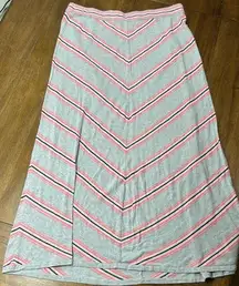 Women's Size 18/20 A-Line Skirt  100% Cotton Pull On Striped