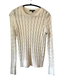 Gap  Angora blend cable knit sweater. Size: Medium Color: Cream