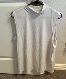 Turtleneck, white ribbed T-shirt