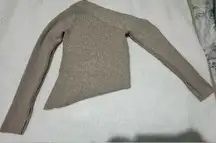 Astr Off-the-Shoulder Tan Sweater