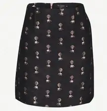 Ted Baker  Divnaa Elephant Metallic Jacquard Skirt