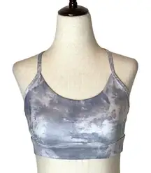 Pretty Little Thing Gray And White Scoop Neck Racerback Sports Bra Size 2‎