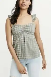 Abercrombie & Fitch Plaid Baby Doll Tee