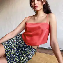 Aritzia Sunday Best Elektra Camisole Red‎ top Size XS